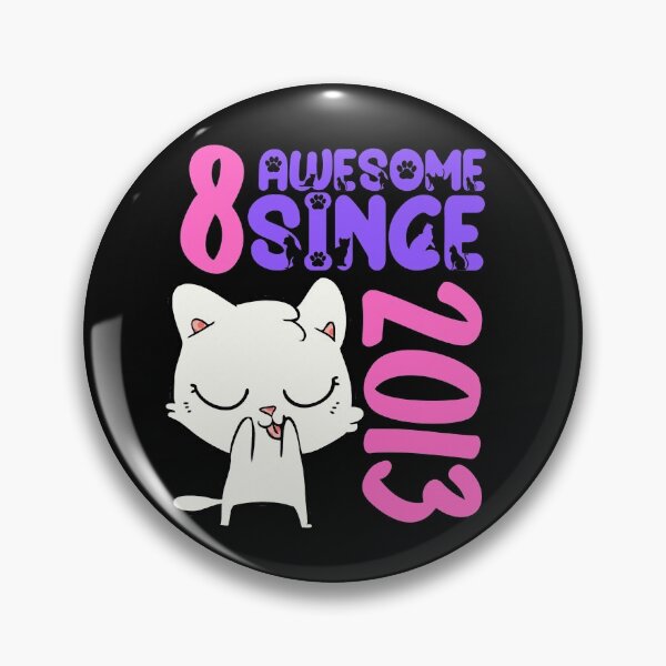Item preview, 8 - Awesome Since 2013 Cute Cat designed and sold by HROC.