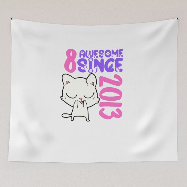 Item preview, 8 - Awesome Since 2013 Cute Cat designed and sold by HROC.