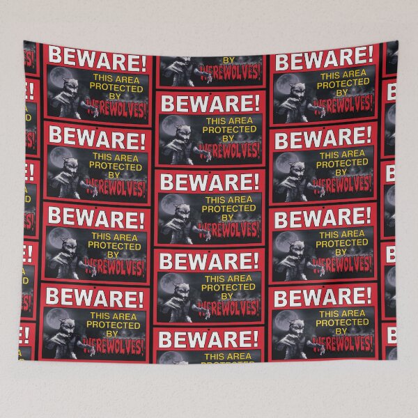 Item preview, BEWARE! This Area/Person Protected By WEREWOLVES! designed and sold by torg.