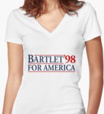 Bartlet For America Women's Fitted V-Neck T-Shirt