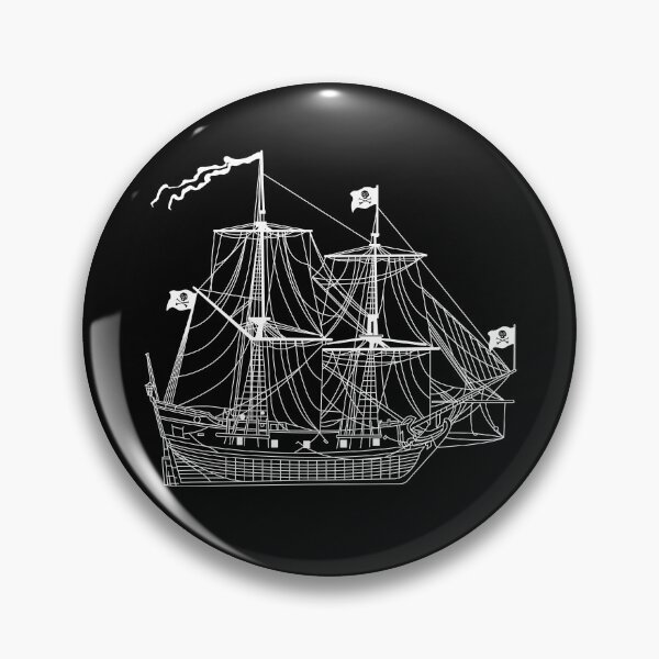 Artikelvorschau, Pirate Ship Diagram Blueprint Crossbones Sailing Pirate Gear entworfen und verkauft von DynamicDesign.