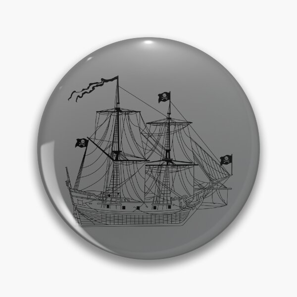 Artikelvorschau, Pirate Ship Diagram Blueprint Crossbones Sailing Pirate Gear entworfen und verkauft von DynamicDesign.