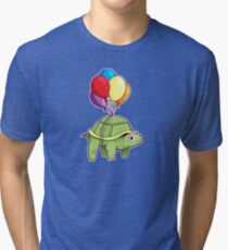 Turtle - Balloon Fun Tri-blend T-Shirt