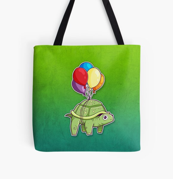 Turtle - Balloon Fun All Over Print Tote Bag