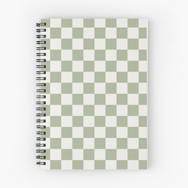 Aperçu de l'œuvre Mini motif à carreaux en damier vert sauge et blanc cassé créée et vendue par kierkegaard.