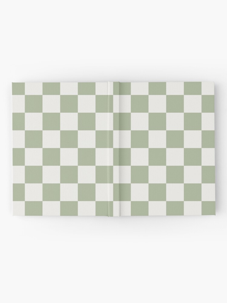 Checkerboard Mini Check Pattern in Sage Green and Off White