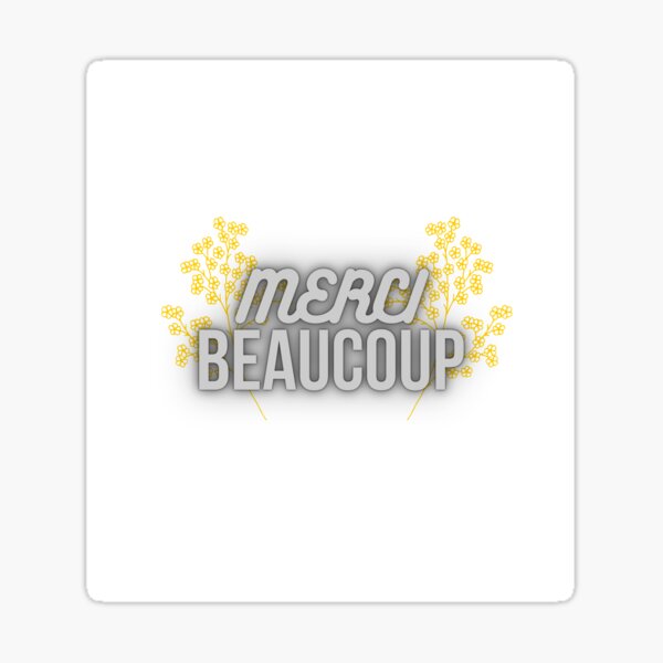 French Thank You So Much Merci Beaucoup Classic Round Sticker