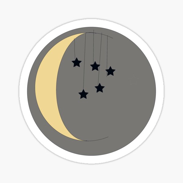 "Moon and stars sticker " Sticker for Sale by Kristiro1 Redbubble