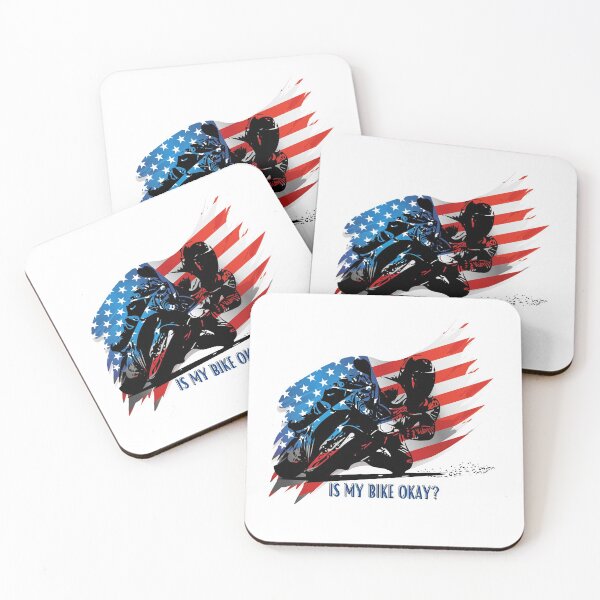 Item preview, USA Is My Bike Okay American Flag Bike Racer Motorcycle OK designed and sold by CarantinedChaos.