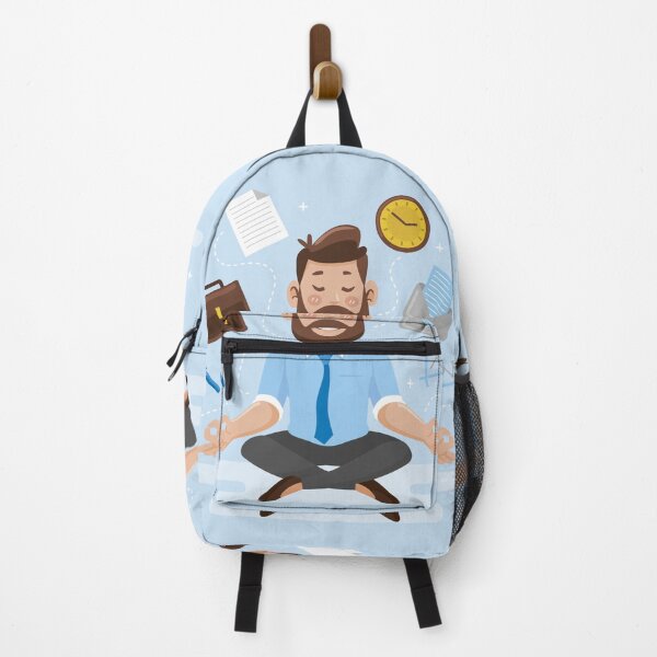 Item preview, Cartoon Business People Meditating Illustration designed and sold by Peekonet.