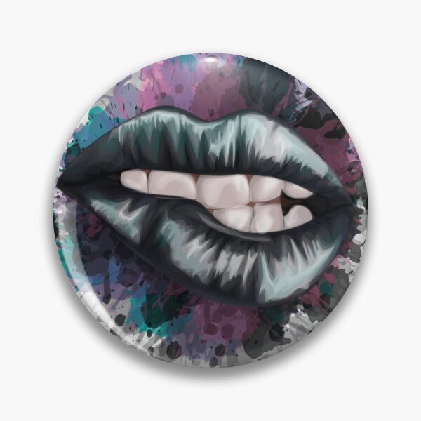 Item preview, lips with watercolor stain - sensual lips with paint designed and sold by amazinGraphic.