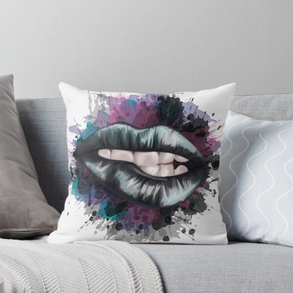 Item preview, lips with watercolor stain - sensual lips with paint designed and sold by amazinGraphic.