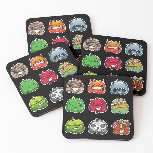 Item preview, halloween pumpkin emoji stickers pack set 2 designed and sold by cutecrazytshirt.