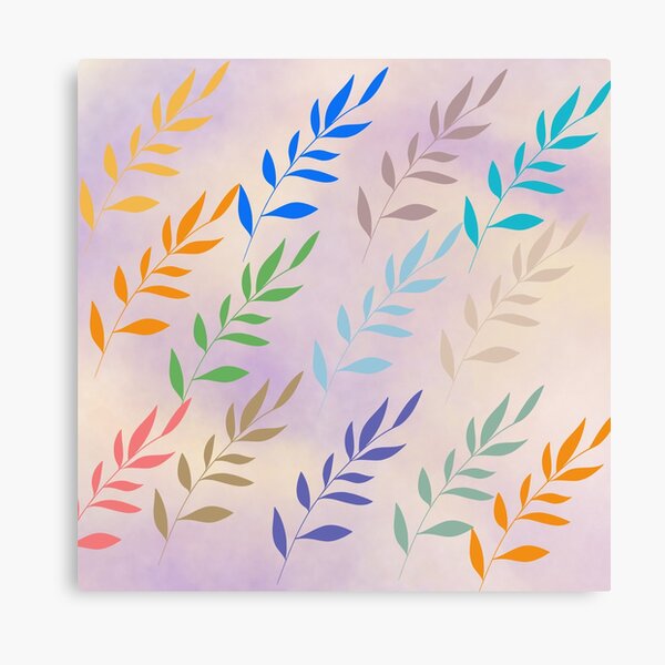 Colorful Leafs pattern Canvas Print