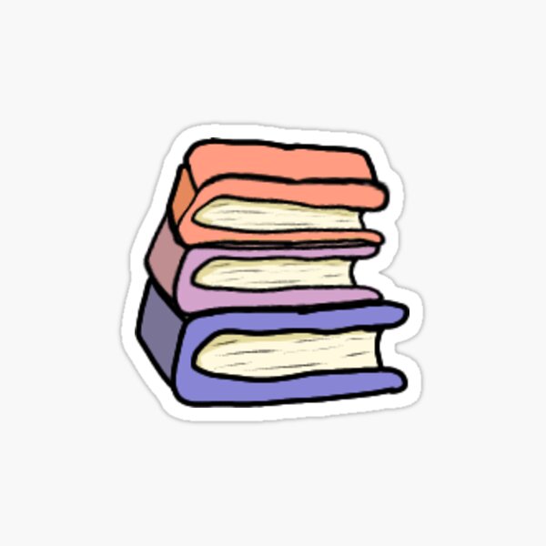 Books Sticker by deepfuze, Redbubble