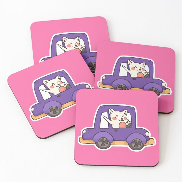 Item preview, Cat Driving Cute Car Cartoon Illustration designed and sold by Peekonet.