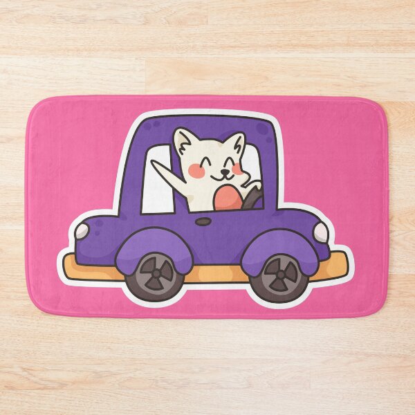 Item preview, Cat Driving Cute Car Cartoon Illustration designed and sold by Peekonet.