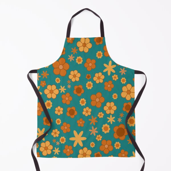 Item preview, Aesthetic Blue and Orange Floral Pattern designed and sold by tellurica.