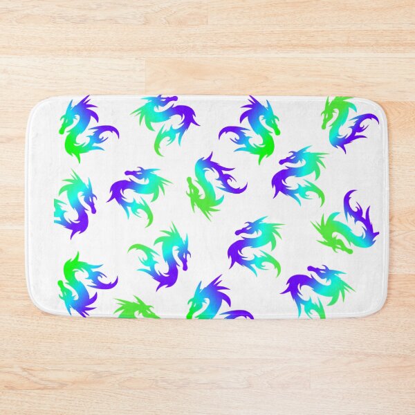 Item preview,  COLORFULWHIMSICAL  BLUE GREEN CHINESE DRAGON PATTERN designed and sold by samArtline.