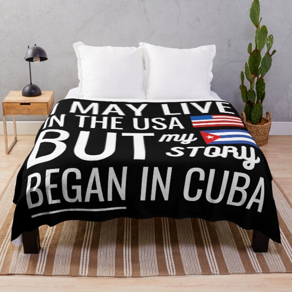 Item preview, I May Live In The Usa BUT My Story Began In Cuba | Cuban Flag | American Flag | Cursive designed and sold by NoirOwned.