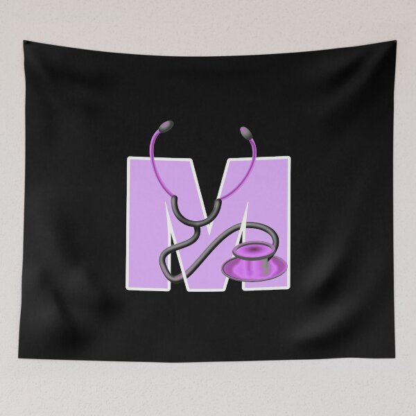 Item preview, rn, md, doctor, letter m,alphabet designed and sold by doctors-apparel.