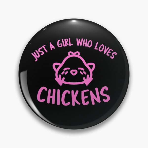 Item preview, Just A Girl Who Loves Chickens -funny chicken design in pink text designed and sold by katiekendall.