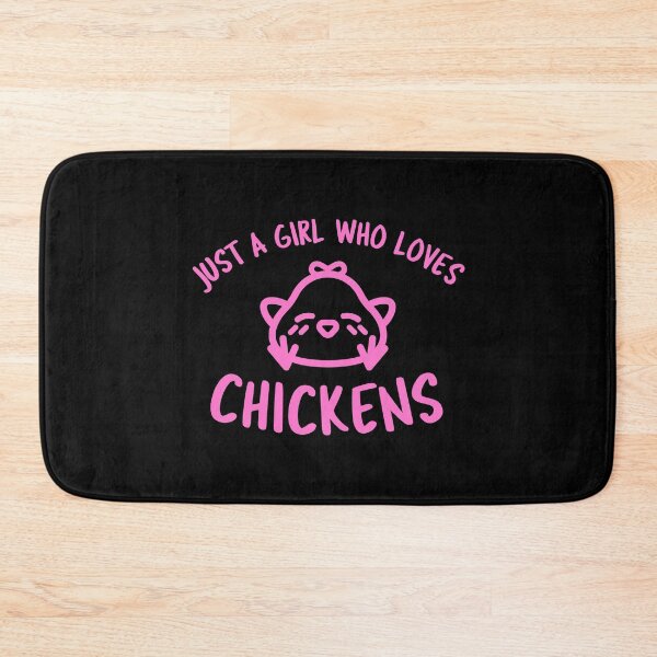 Item preview, Just A Girl Who Loves Chickens -funny chicken design in pink text designed and sold by katiekendall.