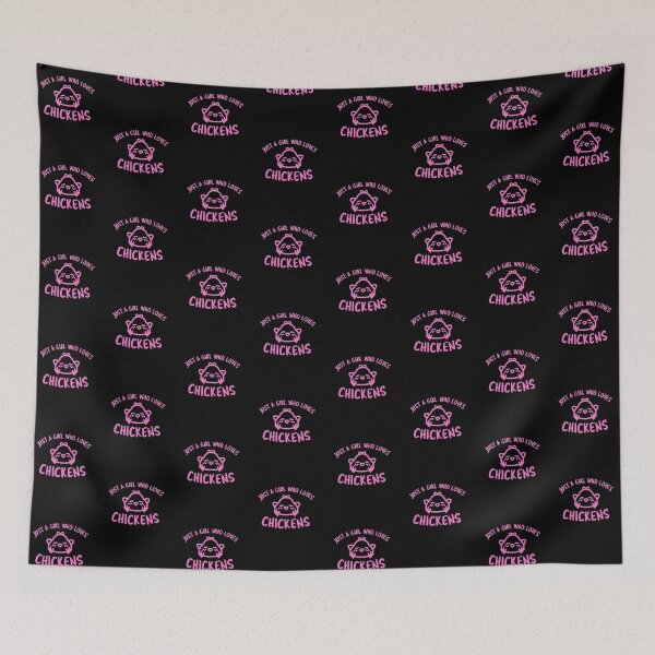 Item preview, Just A Girl Who Loves Chickens -funny chicken design in pink text designed and sold by katiekendall.