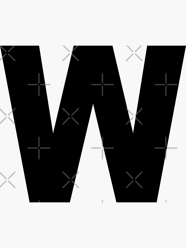 " Alphabet Letter W" Sticker by VaishnaviD Redbubble