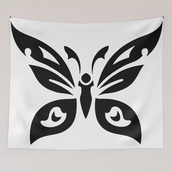 Item preview, Black butterfly tribal tattoo designed and sold by Almusawwir.