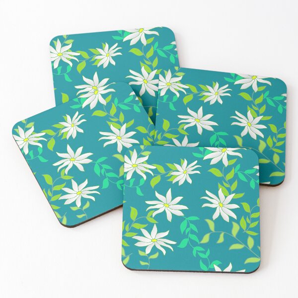 Item preview, White modern flowers designed and sold by Ameliatra Design.