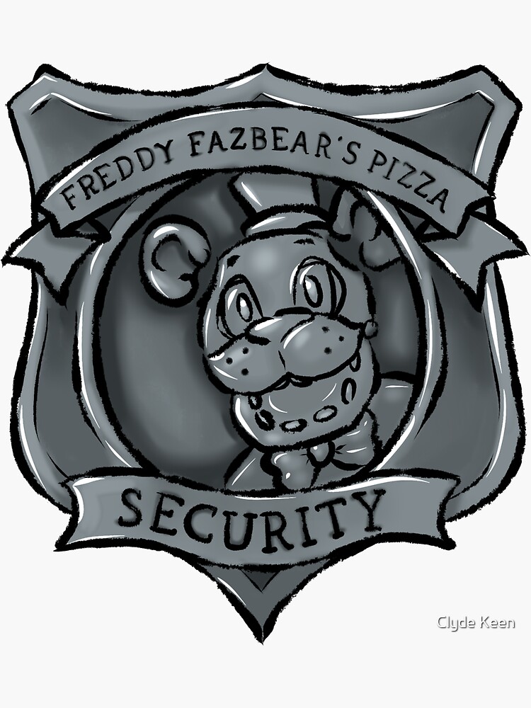 Fazbear Security -Gold Sticker for Sale by Clyde Keen