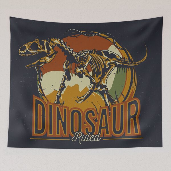 Item preview, Dinosaur Theme T-shirt Label Design with Illustration Aged Dinosaur Bones designed and sold by Peekonet.