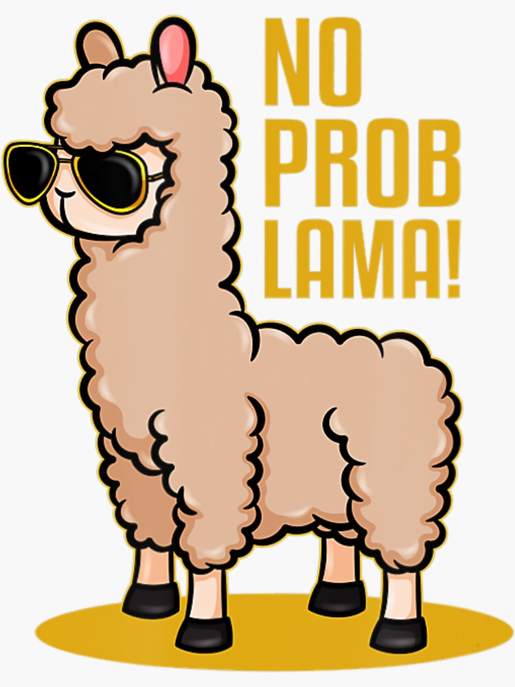 "Alpaka No Problama Riding Lama Drama für Kinder und Mamas" Sticker von