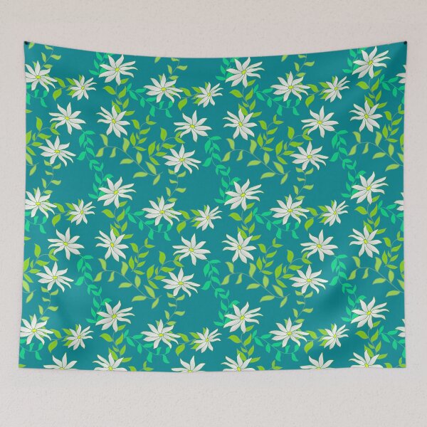 Item preview, White modern flowers designed and sold by Ameliatra Design.