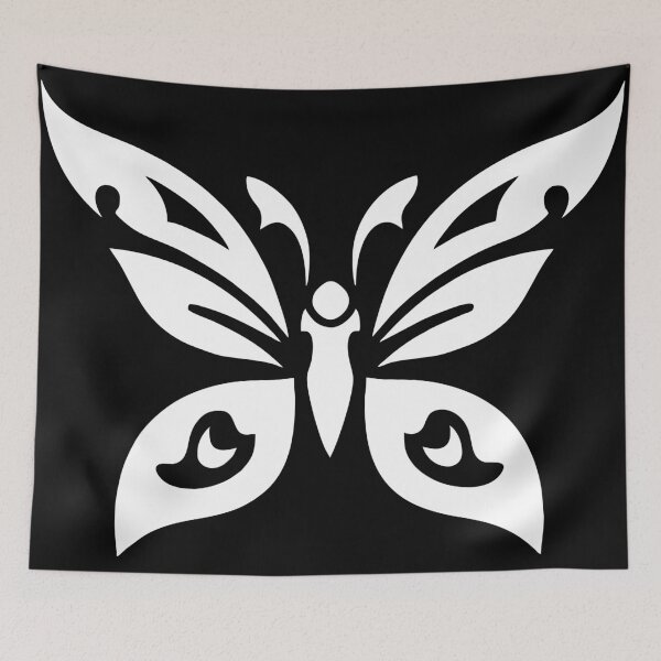 Item preview, White butterfly tribal tattoo designed and sold by Almusawwir.