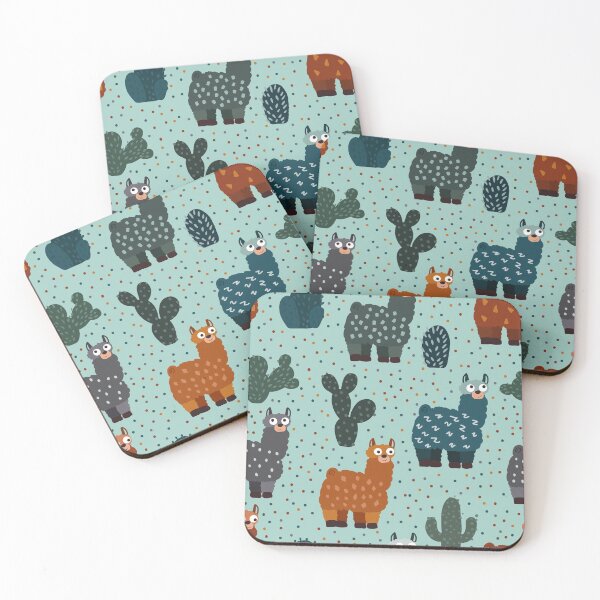 Item preview, Funny llamas among cacti designed and sold by Nadyafilin.