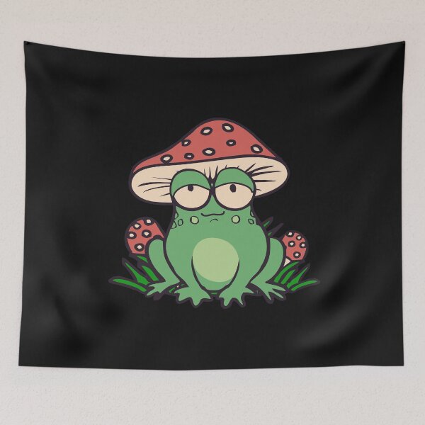 Item preview, Frog in Mushroom Hat Cottagecore Aesthetic Fairy Frog Lover Gift designed and sold by alenaz.