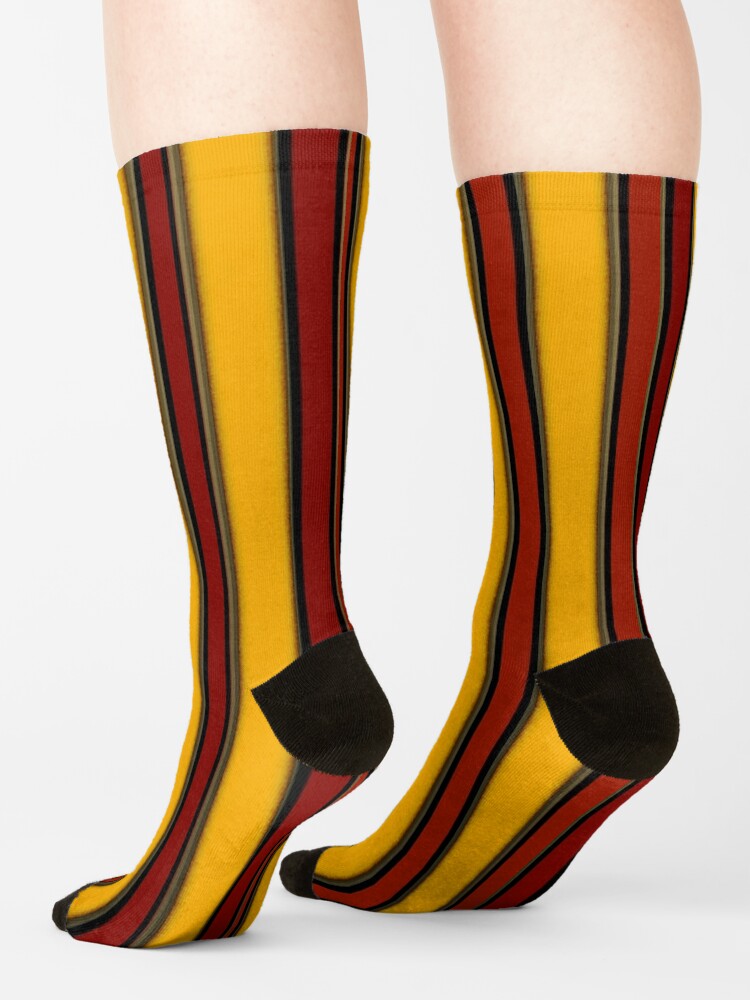 yellow red stripes Socks for Sale by ZiphGames