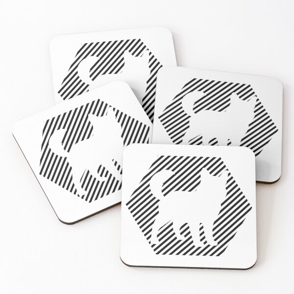 Item preview, Dog White Silhouette (Shaped) designed and sold by Bamb00s.