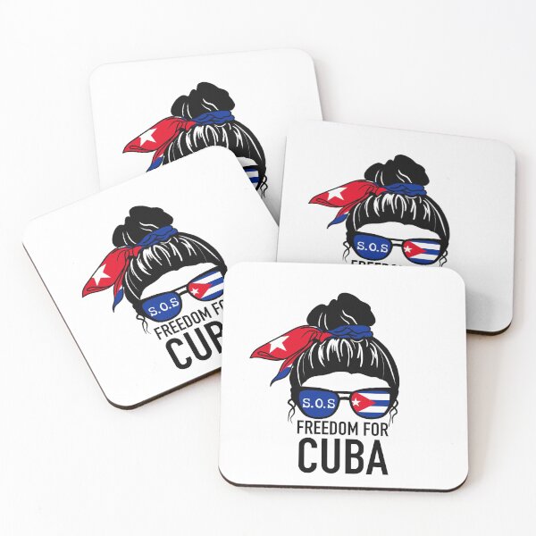 Item preview, Cuba Flag Messy Bun Hair Women Free Cuba SOS Cuba designed and sold by Mixture-DESIGN.