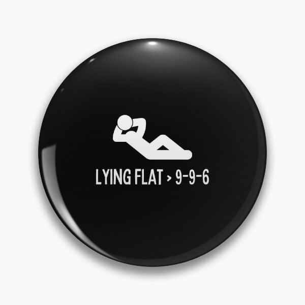 Item preview, Copy of Lying Flat/ Tang ping/ 躺平 > 9-9-6 v2 - sticker print designed and sold by ThousandAutumns.
