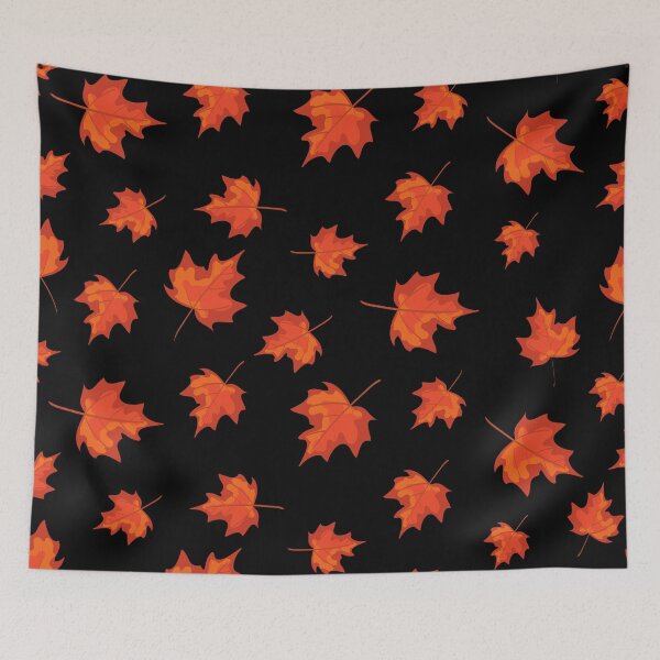 Item preview, Autumn Leaves Detail Pattern bright vibrant orange red leaves designed and sold by cutecrazytshirt.
