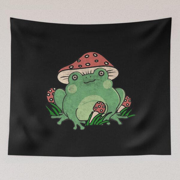 Item preview,  Cartoon Frog Toadstool Mushroom Hat Cottagecore Aesthetic Grunge  designed and sold by alenaz.