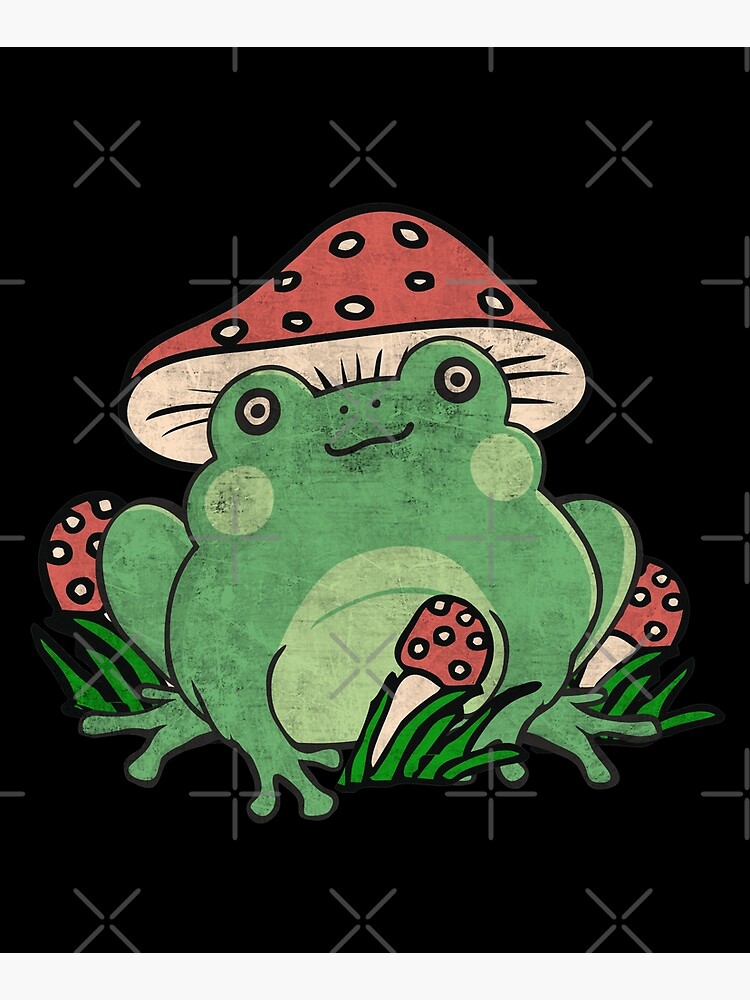 Frog With Mushroom Hat Svg, Cute Cottagecore Aesthetic Svg,, 53% OFF