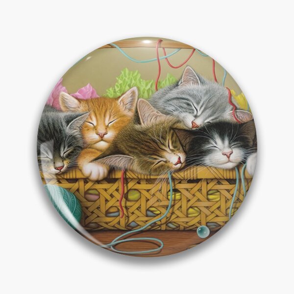 Item preview, Pretty Cats Sleeping In The Basket designed and sold by Clitus.