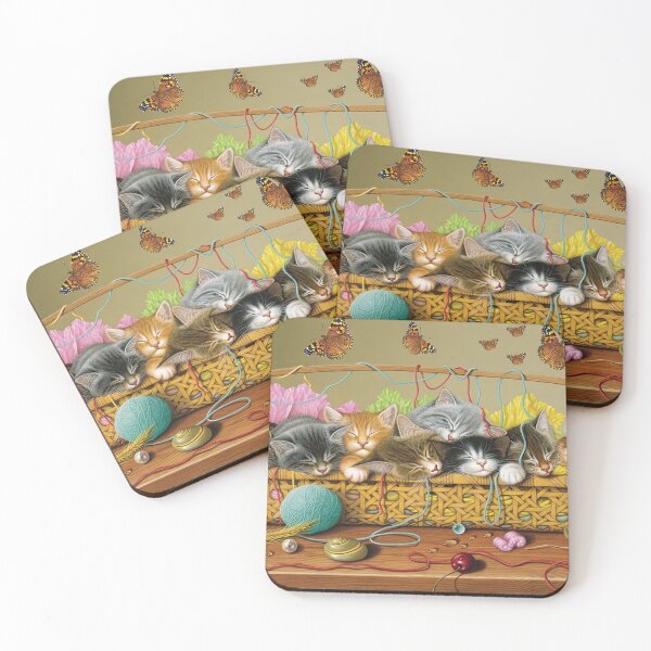 Item preview, Pretty Cats Sleeping In The Basket designed and sold by Clitus.