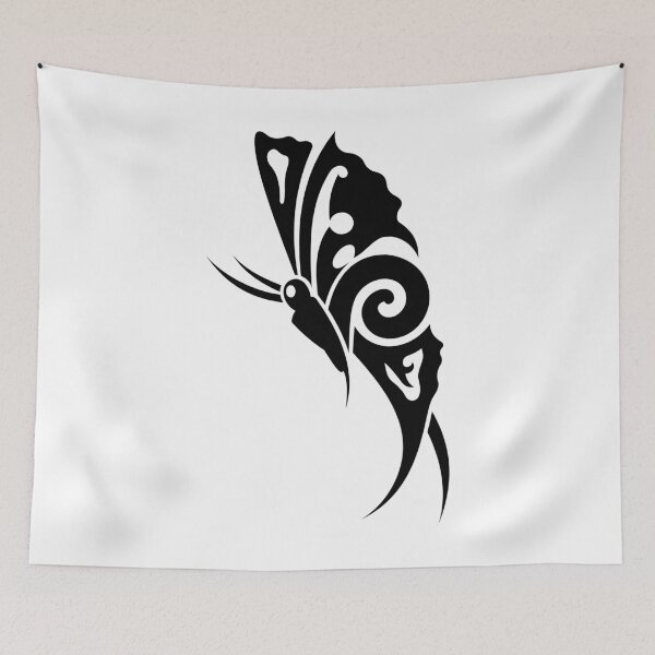 Item preview, Black butterfly tribal tattoo designed and sold by Almusawwir.
