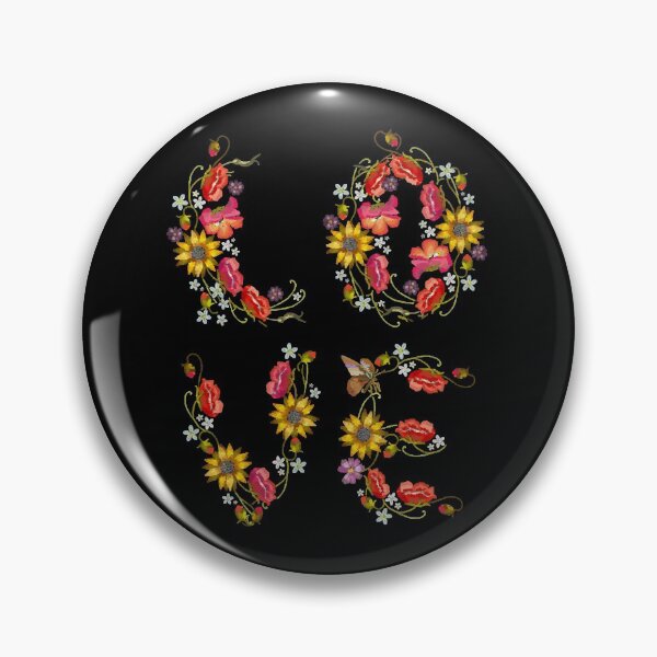 Item preview, Love word flower embroider  designed and sold by Dekeyser36.