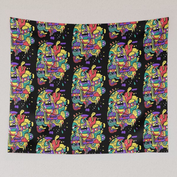 Item preview, crazy abstract doodle social  designed and sold by QuasimGen.